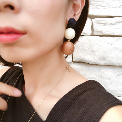 キャンディーボンボン ピアス&イヤリング イエロー ピアス（フック 