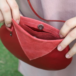 エア女の子AG |縫製シープスキンハイドレーションパックパケットラウンド円形ショルダーバッグパッケージ斜めのバックパック 6枚目の画像