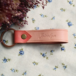 | 情人節禮物  | 手染粉嫩色系 植鞣革  鑰匙圈 1+1   | 空氣少女AG 第3張的照片