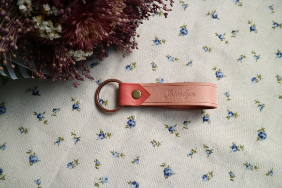 | 情人節禮物  | 手染粉嫩色系 植鞣革  鑰匙圈 1+1   | 空氣少女AG 第4張的照片