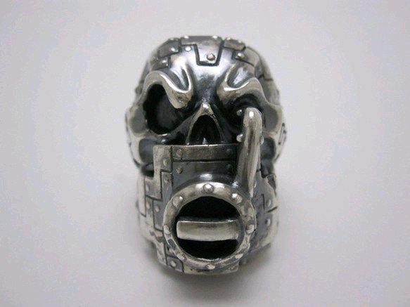 Gremlin Skull Robot " Contain " Ring R-35 1枚目の画像