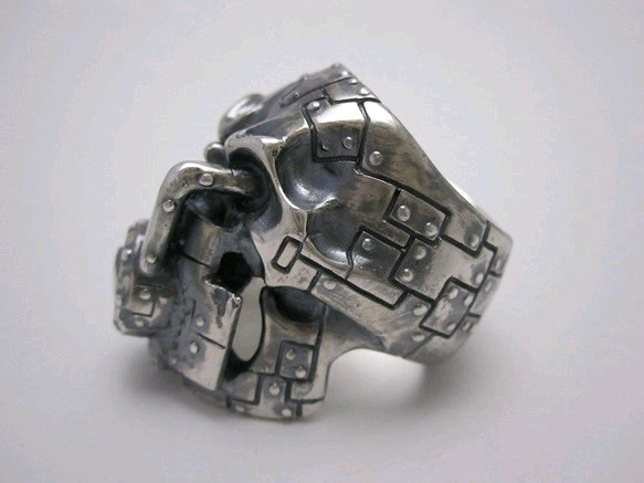 Gremlin Skull Robot " Contain " Ring R-35 5枚目の画像