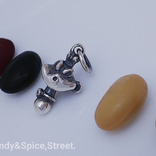 シルバー925 モヒカンパンク「キノコ 」 ペンダントトップ☆ Pt