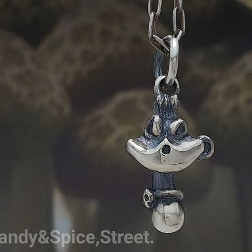 シルバー925 モヒカンパンク「キノコ 」 ペンダントトップ☆ Pt