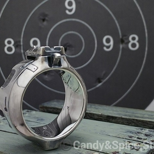 シルバー925 ロシアンルーレット リボルバー リング☆ R-45 指輪