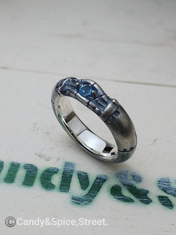 銀925 Promise Ring 無極機械環☆ RhR-6 第3張的照片