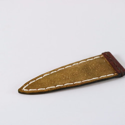 特別な手染め革ブックマーク - ブラウン茶 - 4枚目の画像
