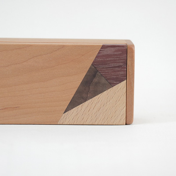 特殊木製ペンケースno.03-チェリーxブナ 5枚目の画像