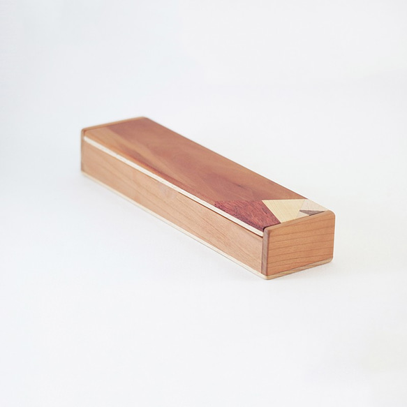 特製拼木鋼筆盒no.04 - 櫻桃木 x 山毛櫸 第1張的照片
