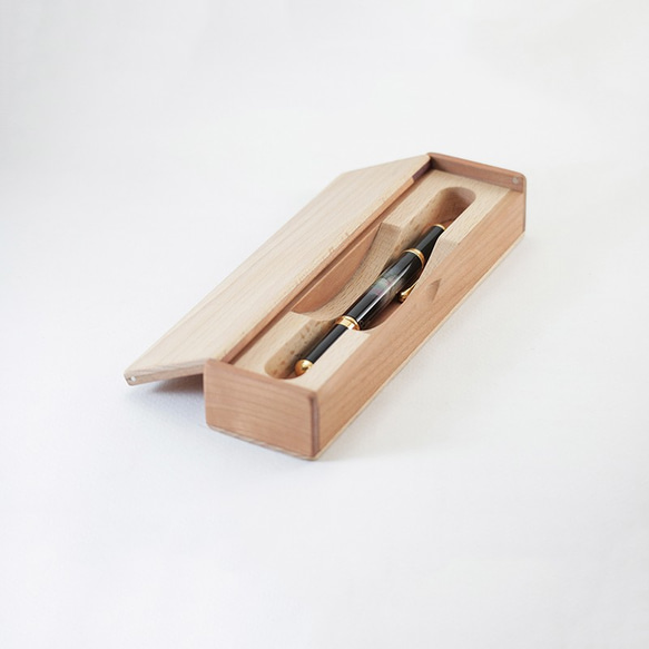 特製拼木鋼筆盒no.05 - 櫻桃木 x 山毛櫸 第7張的照片