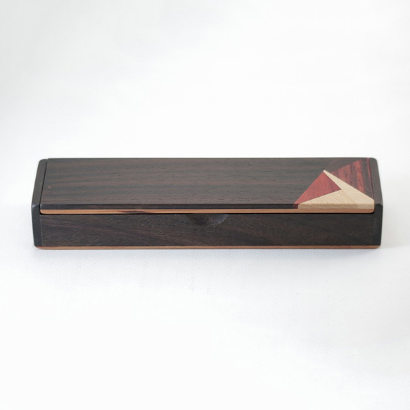 特製拼木鋼筆盒no.09 - 東印度玫瑰木 x 櫻桃木 第2張的照片