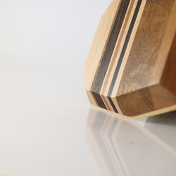 特製拼木鑲磁吸蓋多邊形盒 - 胡桃木 x 紫心木 - 第10張的照片