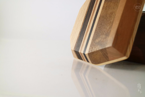 特製拼木鑲磁吸蓋多邊形盒 - 胡桃木 x 紫心木 - 第10張的照片
