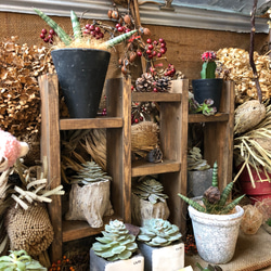 受注製作】アンティーク風 でこぼこ ディスプレイ棚 棚