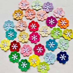 クラフトパンチ 花 ミックス 大容量 クラフトパンチの花ミックス(デイジー小)花30枚＋葉っぱ10枚