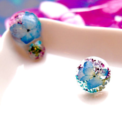 Bubble Earring / Pierce ー紫陽花ー 2枚目の画像