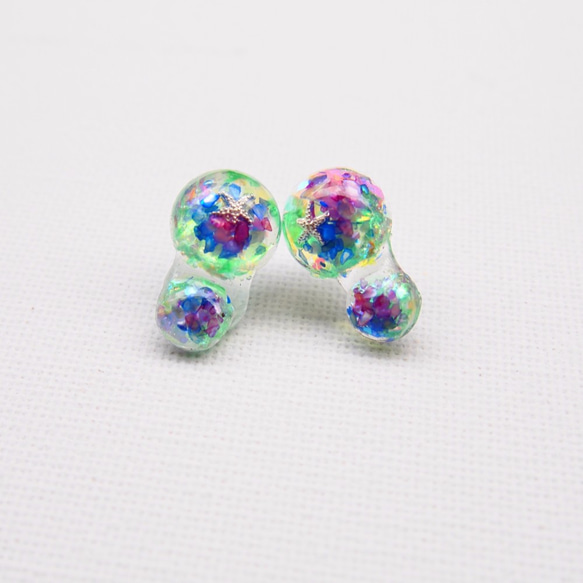 Bubbles Earrings/Pierces - ヒトデ - 7枚目の画像