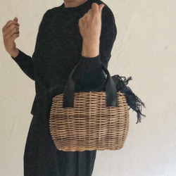 受注オーダー］リネンと紅籐かごバッグ かごバッグ te-tote 通販