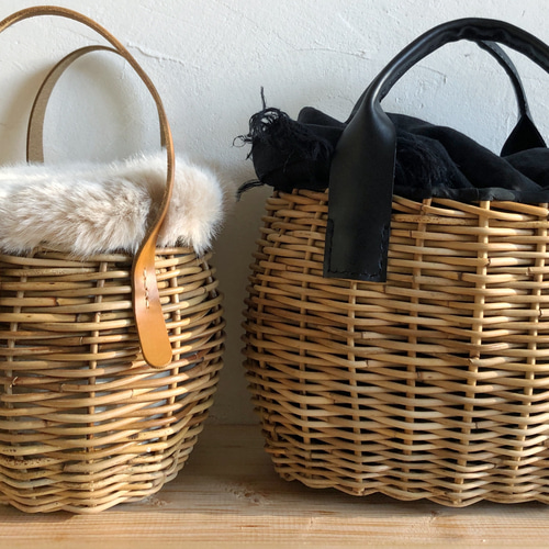 受注オーダー］リネンと紅籐かごバッグ かごバッグ te-tote 通販