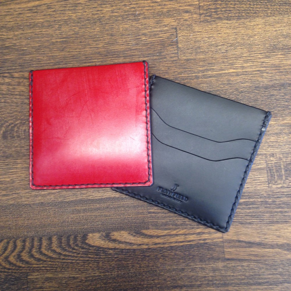 ブライドルスマート札入れ　赤×黒