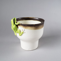 アマガエルのフリーカップ(白) 3枚目の画像