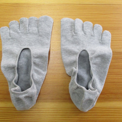 ＳＵＭＩｙａｒｎ　炭繊維を使った靴下　カバーソックス　レディス　グレー 1枚目の画像