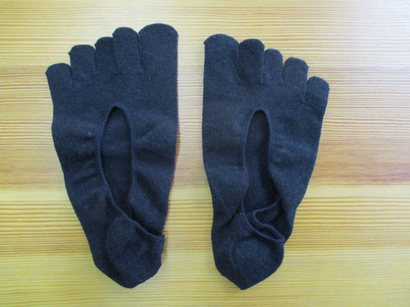 ＳＵＭＩｙａｒｎ　炭繊維を使った靴下　カバーソックス　メンズ　ブラック 1枚目の画像