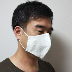 マスク　夏マスク　麻100％　送料無料　天然素材　抗菌試験　日本製　男女兼　夏素材　縮まなくサラサラ　接触冷感　キナリ 5枚目の画像