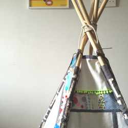 お子様 or ペット用 TEEPEE パッチワークテント 5枚目の画像