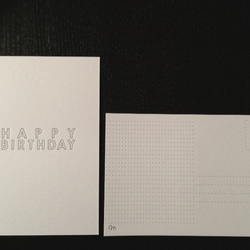 活版印刷　HAPPY BIRTHDAY ハガキ風カード ［５枚セット］ 3枚目の画像