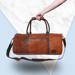 ボルボネーゼ　ブラウン ダッフルバッグ レザー BORBONESE / ボルボネーゼ 2WAY ハンドバッグ レザー ショルダーバッグ