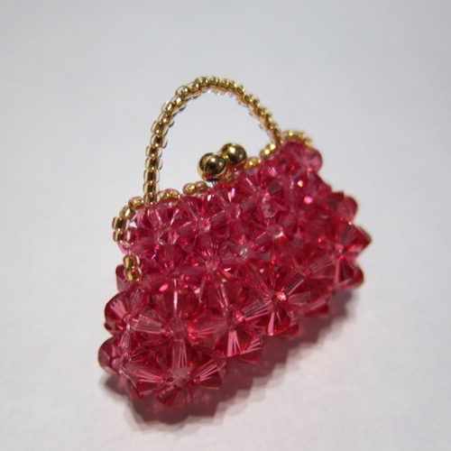 スワロフスキー ビーズアクセサリー バッグモチーフ バッグ