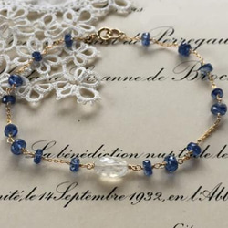 カイヤナイトのブレスレット : ランダム｜ kyanite bracelet（K14GF） 2枚目の画像