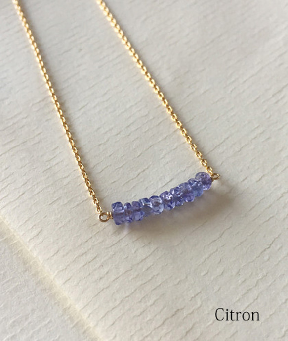 タンザナイトのネックレス｜ tanzanite necklace（K14GF） 2枚目の画像