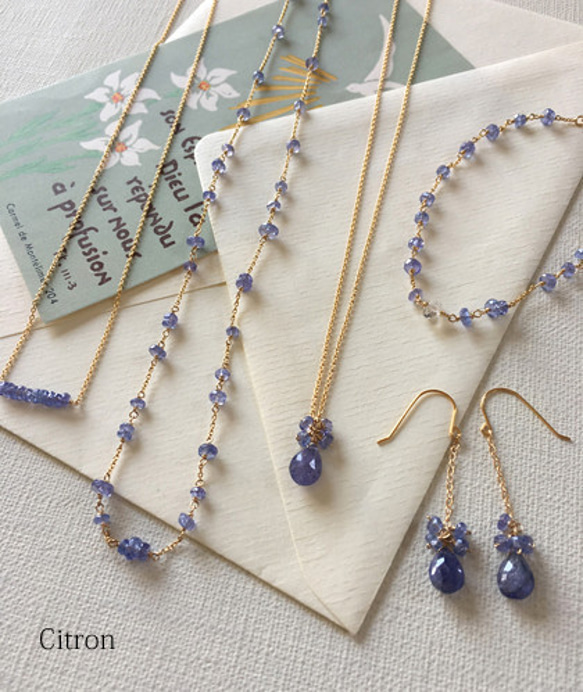 タンザナイトのネックレス｜ tanzanite necklace（K14GF） 4枚目の画像