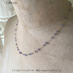 タンザナイトのネックレス:つぶつぶ｜ tanzanite necklace（K14GF） 4枚目の画像