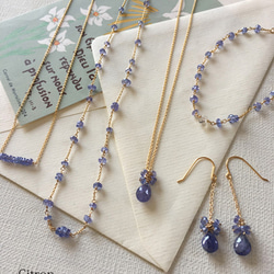 タンザナイトのネックレス:つぶつぶ｜ tanzanite necklace（K14GF） 5枚目の画像