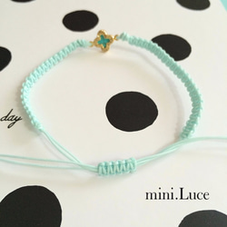 【secretcross】bracelet or ankｌet/cyan 2枚目の画像