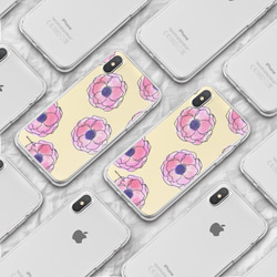 欧風 anemone 手描き水彩 iPhoneケース android スマホケース ほぼ全機種対応 flow410 3枚目の画像