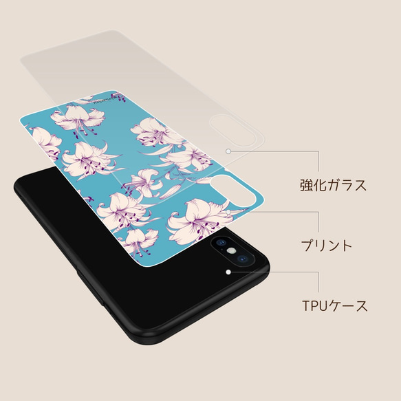 欧風 anemone 手描き水彩 iPhoneケース android スマホケース ほぼ全機種対応 flow410 4枚目の画像