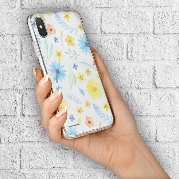 【再販】ウォーターカラーの花々 1811-300 Apple iPhone android スマホケース ほぼ全機種対応 2枚目の画像