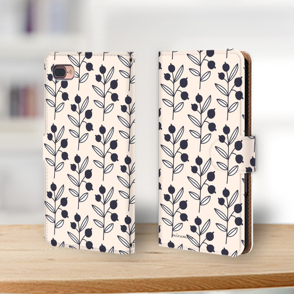 【大人可愛い】北欧風パターン 手帳型スマホケース  人気No.1デザイン！ (ほぼ全機種対応) 6枚目の画像