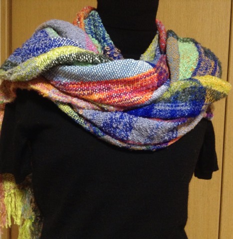 さをり織りストール