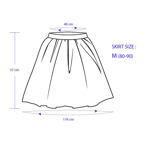 &lt;90 / 100,110 / 120&gt;兒童女孩非洲面料柔軟膝蓋長度裙子曲折 第7張的照片