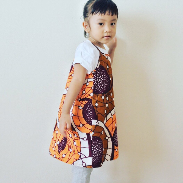 90/100、110/120> キッズ 女の子 アフリカンファブリック