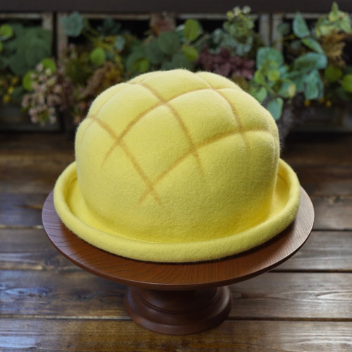 メロンパンハット　KENT HAT ベージュ ウールハット 受注生産】本格メロンパンハット ハット KENT BREAD HAT 通販 9219526