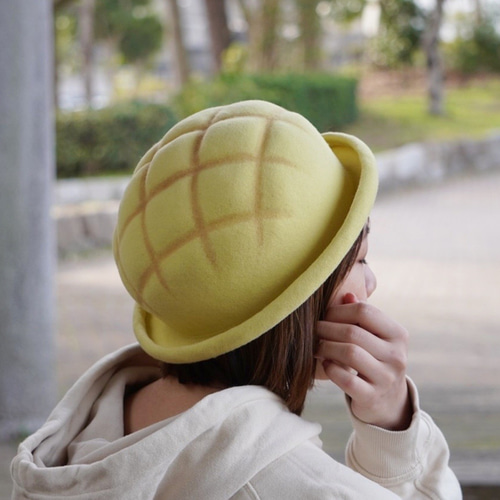 メロンパンハット　KENT HAT ベージュ ウールハット 受注生産】本格メロンパンハット ハット KENT BREAD HAT 通販 9219526
