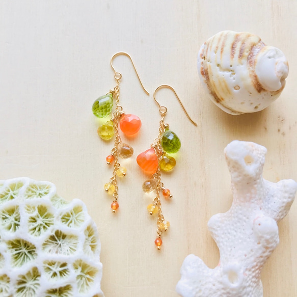 14kgf ビタミンカラーピアス ピアス（フック・チェーン） Cedar forest