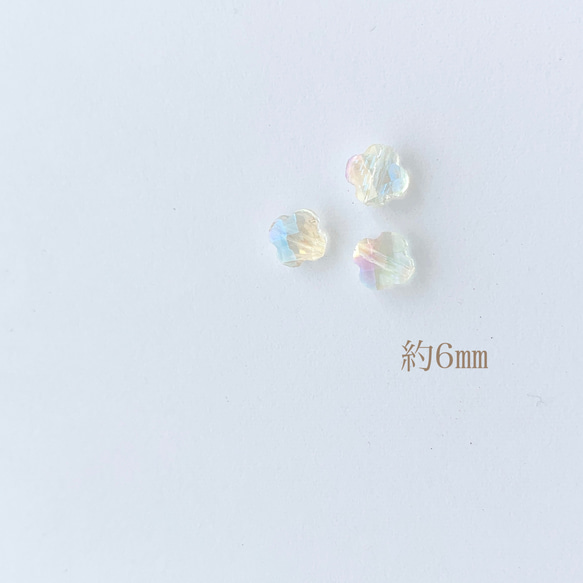 【金属アレルギー対応】ネックレス petit Flower col.シャンパンラスター 4枚目の画像