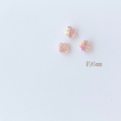 【金属アレルギー対応】ネックレス petit Flower col.ピンクラスター 4枚目の画像